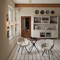 Ensemble de salle à manger moderne Homy Casa 3 pièces avec table ronde de 80 cm (31,5 pouces) imitation bois et 2 chaises pivotantes, style industriel, idéal pour les petits espaces