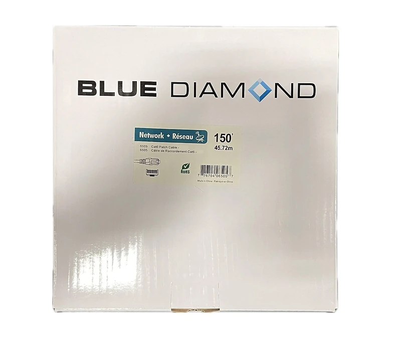 BlueDiamond Ethernet Cat6 Patch Cable CSA & UL approved - 20ft, Red