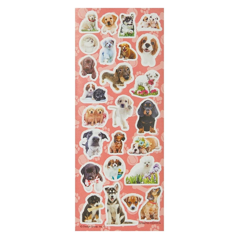 Stickerfitti Puppies Value Pack Stickers, 300 Stickers, Puppy Stickers