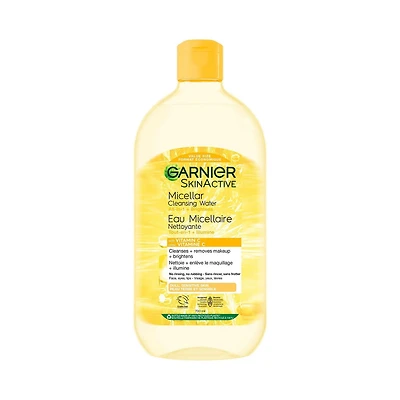 Garnier Eau Micellaire, Démaquillant, Nettoyant Tout-en-un, avec Vitamine C