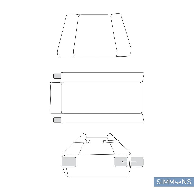 Simmons Tapis à Langer Portable Blanc