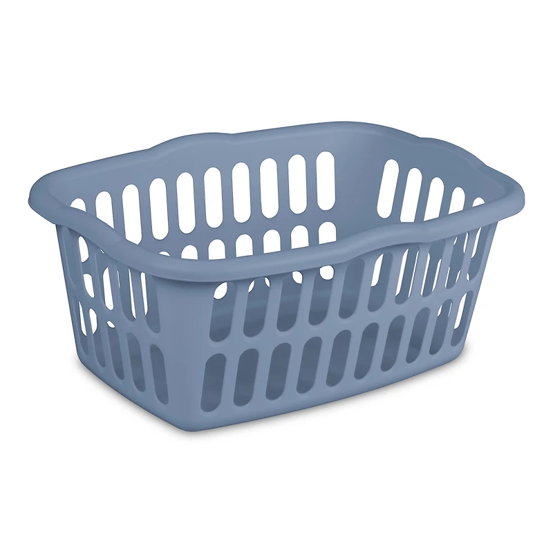 Sterilite 53 Liter Rectangular Laundry Basket Blue Moonlight