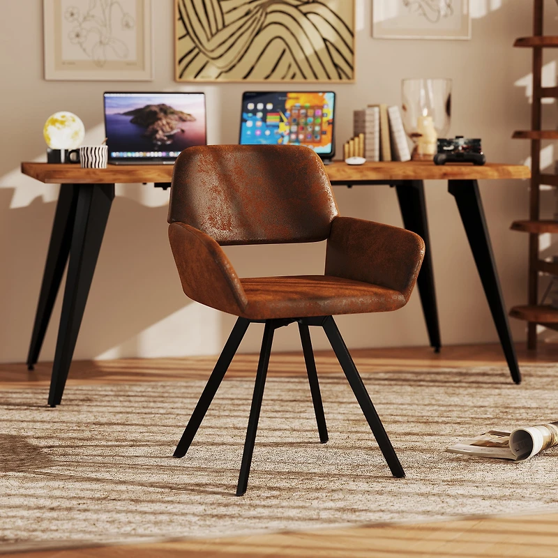 Bureau d'écriture Homy Casa avec bords naturels, idéal pour un espace de travail à domicile, couleur naturelle