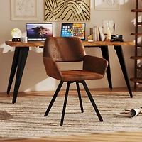 Bureau d'écriture Homy Casa avec bords naturels, idéal pour un espace de travail à domicile, couleur naturelle