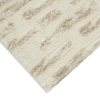 Ensemble de tapis de bain touffeté 2 pièces beige calcaire Hi Low hometrends