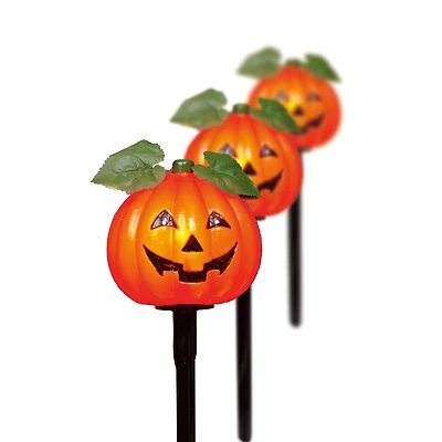 Way to Celebrate Pumpkin Lawn Stakes, Set of 3