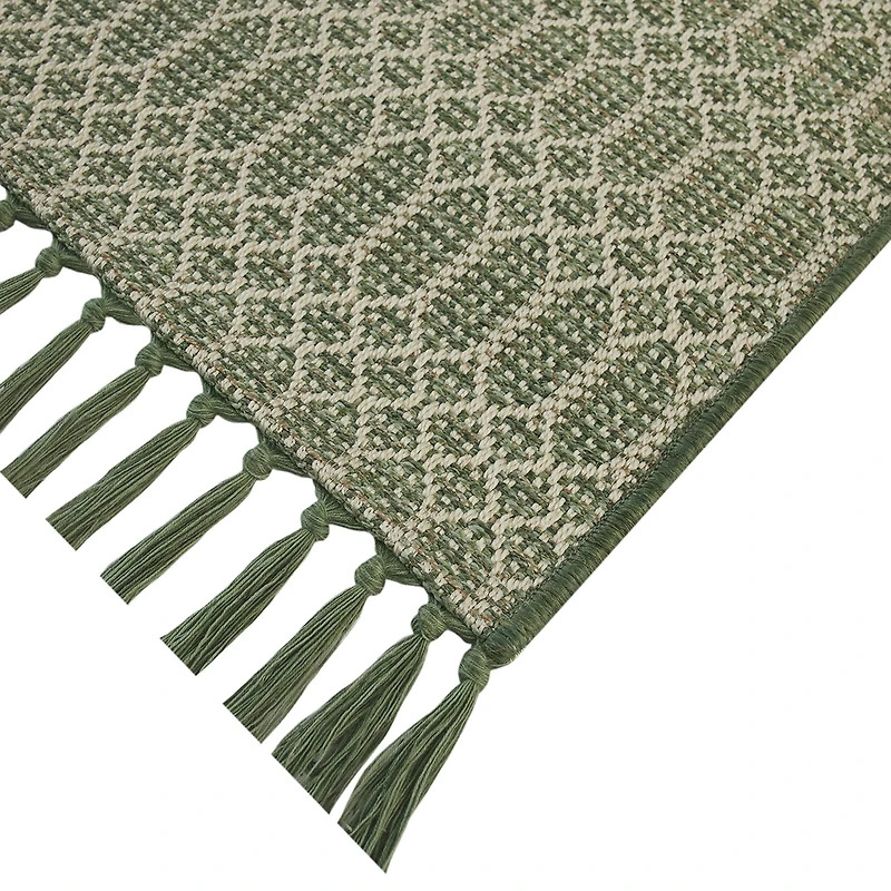 Tapis extérieur à glands verts 213 cm x 305 cm Better Homes & Gardens