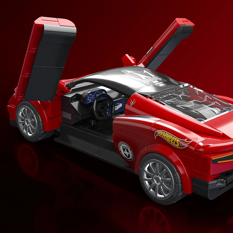 Mattel Brick Shop Hot Wheels Maserati MC20 Building Toy Kit (250 Pieces), for Collectors - Walmart Exclusive