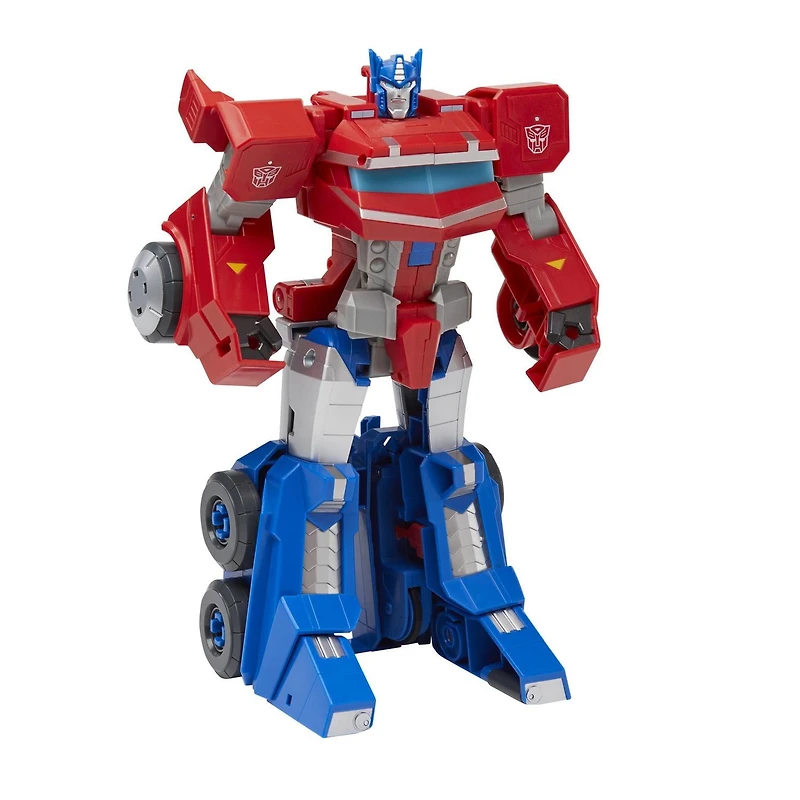 Transformers Toys Bumblebee Cyberverse Adventures Dinobots Unite Roll N’ Change Optimus Prime Push-to-Convert Action Figure, 6 and Up, 10-inch