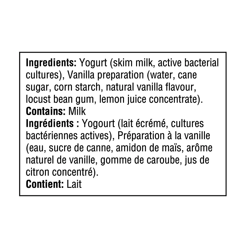 Oikos Yogourt Grec, Vanille, Brassé, 30 % Moins de Sucre, 4x100g