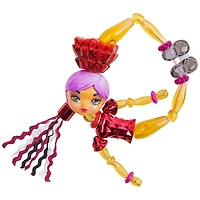 Twisty Girlz, Série 2, Poupée à transformer en bracelet à collectionner Ruby Spark avec Twisty Petz mystère
