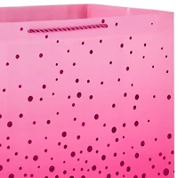 Très grand sac-cadeau de 20 po avec poignées, Hallmark (paillettes roses) pour les fêtes, les fêtes prénuptiales, les fêtes prénatales