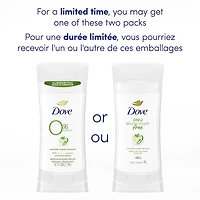 Dove sans aluminium Déodorant pour femmes, parfum concombre et thé vert avec 1/4 d'hydratants pour des aisselles douces et confortables 74g