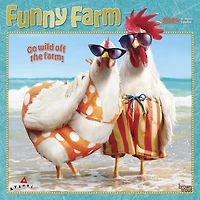 BrownTrout Avanti Funny Farm 2024 12x24 Inch Square Wall Calendar, 9781975466541