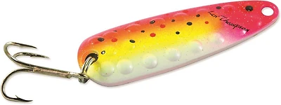 Len Thompson Cuillère série 13 SS alvéolée, 2 1/2", 5/8 oz, coucher de soleil Cuillère en laiton massif résistante à la rouille