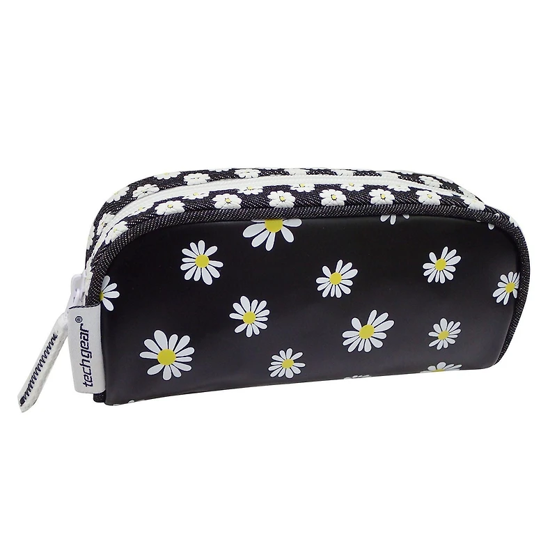 Trousse à crayons à motif marguerites avec chaîne Tech Gear