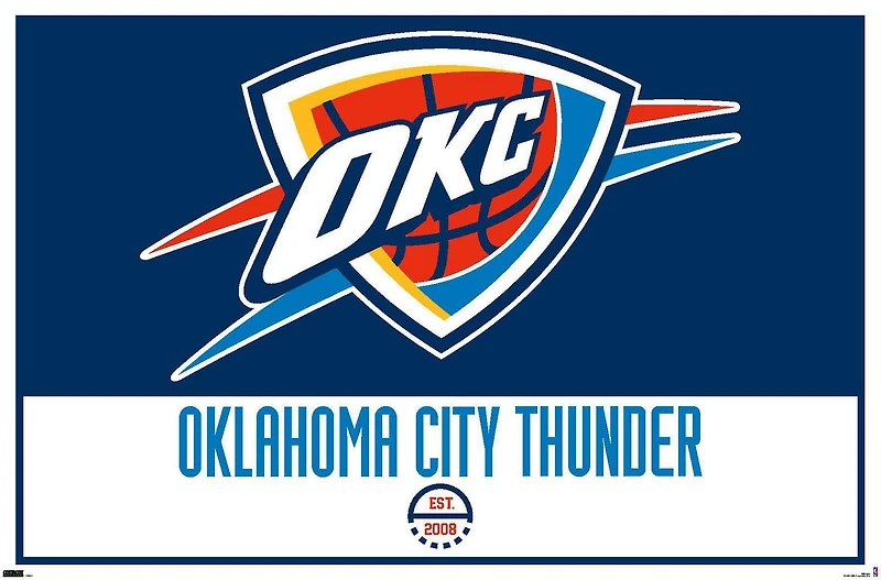 NBA Oklahoma City Thunder - Logo 21 Wall Poster, 22.375" x 34"