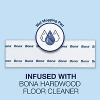 Bona Hardwood Floor Disposable Wet Cleaning Pads, 12 Count, Quick and Easy Cleaning