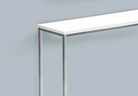 Monarch Specialties Accent Table, Console, Entryway, Narrow, Sofa, Living Room, Bedroom, Metal, Laminate, White, Grey, Contemporary, Modern