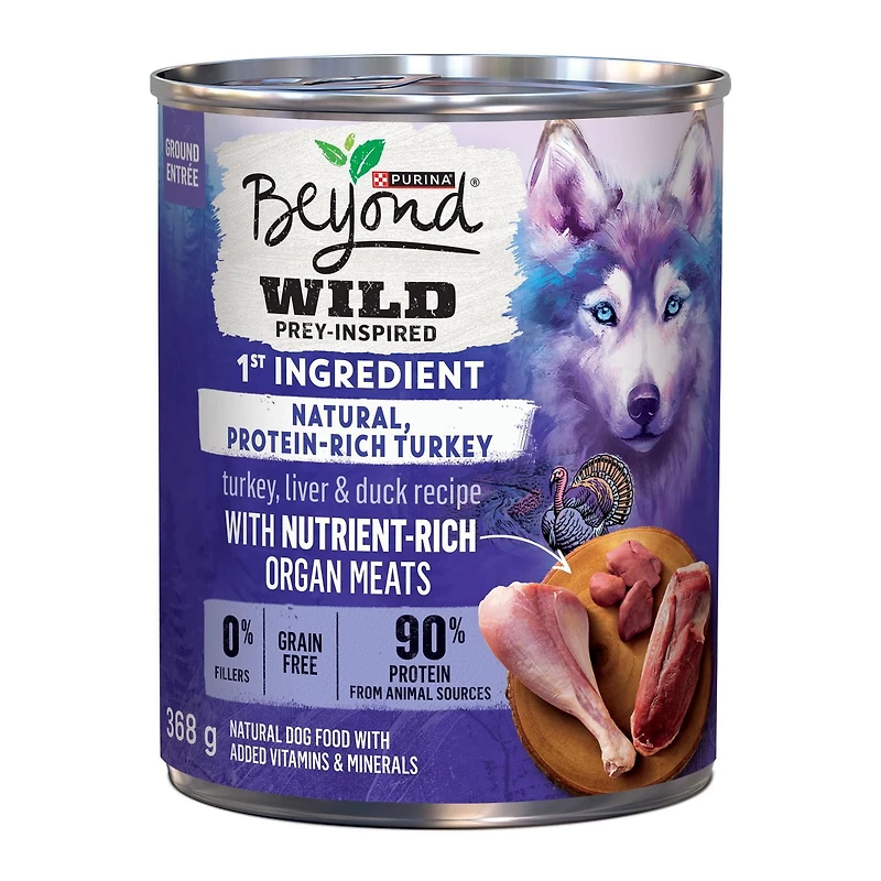 Beyond Wild Recette De Dinde, De Foie et De Canard, Nourriture Humide pour Chiens 368 g 368 g