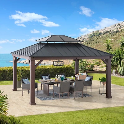 Sunjoy 13 pieds x 15 pieds Fenwick pavillon rigide