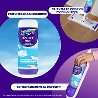 Swiffer Power Mop Refill Pack, Tile, Laminate, Wood, Floor Cleaner, 5 Pads + 1 Fresh Solution, 0 Kit