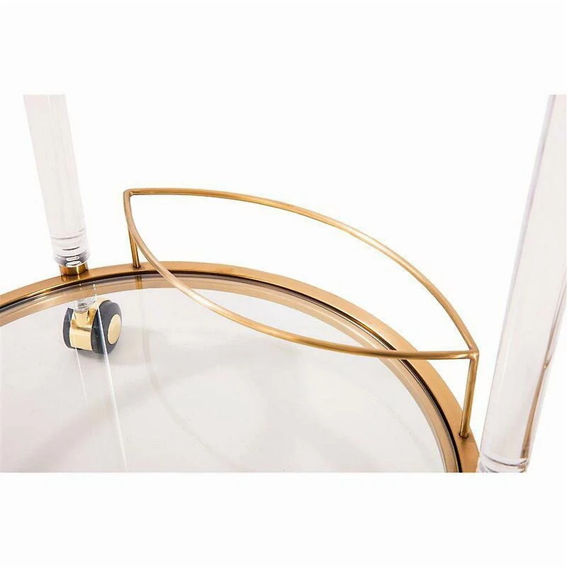 Chariot à barre ronde de couleur or