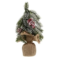 Paquet de 3 arbres de Noël avec bases en toile de jute Holiday Time