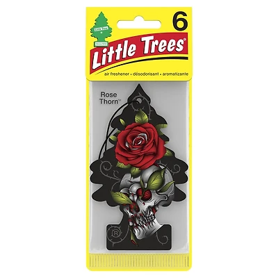 LITTLE TREES air freshener Rose Thorn 6-Pack, LT Rose Thorn 6-Pack
