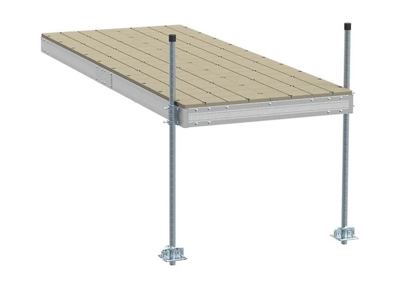 Aluminum Stationary Dock Kit w/Resin Top - 4'x10'