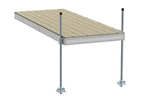 Aluminum Stationary Dock Kit w/Resin Top - 4'x10'