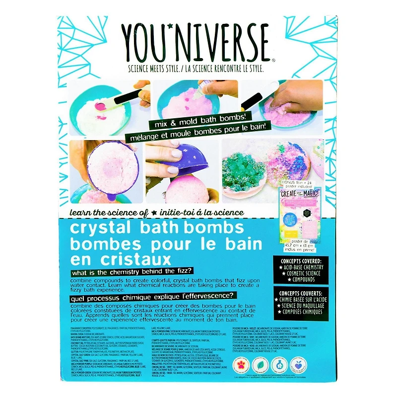 YOUniverse Crystal Bath Bombs, Create Your Own Bath Bombs