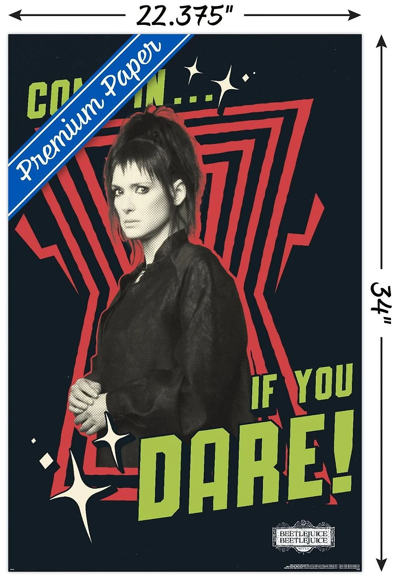 Beetlejuice Beetlejuice - Come In If You Dare Wall Poster, 14.725" x 22.375" Framed