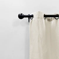 Mainstays 1” Black Ball Adjustable Curtain Rod, 30”-84”