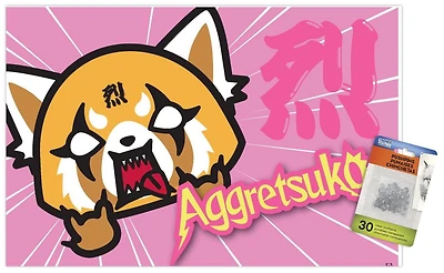 Aggretsuko - Affiche Mural Cornes, 14.725 Pouces x 22.375 Pouces