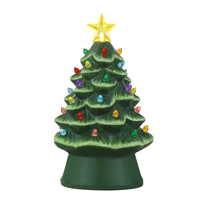 Mr. Christmas Decorative 8-inch Nostalgic Green Ceramic Tree