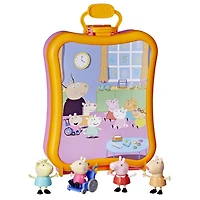 Peppa Pig Peppa's Club Friends Case Preschool Toy, Includes 4 Figures, Features Handle for On-the-Go Fun and Easy Storage, for Ages 3 and Up