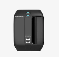 Monster Swivel Wall Tap with 6 Outlets and 2 USB Ports - English/French