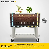 Permasteel - Elevated Garden Bed with EnGrow Technology - IVORY