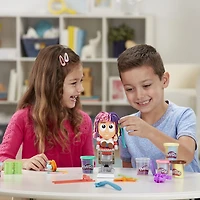 Play-Doh, salon de coiffure Coiffeur créatif, jeu créatif pour enfants à partir de 3 ans, 8 pots de 56 g de Play-Doh tricolore atoxique À partir de 3 ans