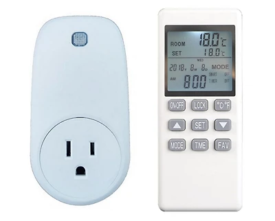 Thermostat enfichable avec télécommande à affichage numérique pour radiateurs portables, certifié C TUV US et FCC de Wexstar