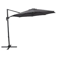 CorLiving 9.5ft Offset Tilting and Rotating Outdoor Umbrella with Aluminum and Steel Frame and Durable Canopy