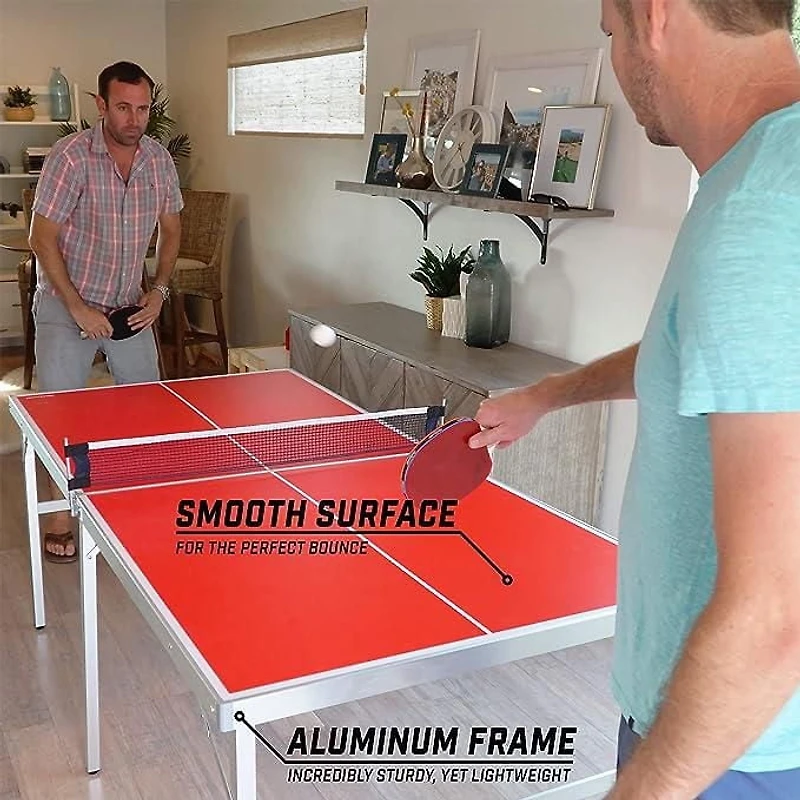 GoSports - Ensemble de jeu de tennis de table intérieur/extérieur de taille moyenne - Rouge