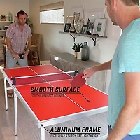 GoSports - Ensemble de jeu de tennis de table intérieur/extérieur de taille moyenne - Rouge