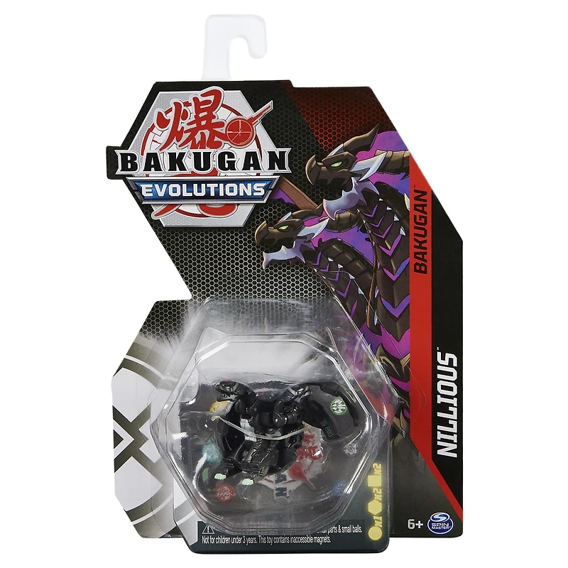Bakugan Evolutions, Nilious, 2-inch Tall Collectible Action Figure and Trading Card, Kids Toys for Boys, Ages 6 and Up