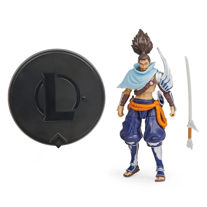 League of Legends, 4-Inch Yasuo Collectible Figure w/ Premium Details and Sword Accessory, The Champion Collection, Collector Grade, Ages 12 and Up