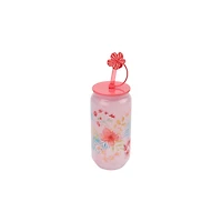 Gobelet à paille Mainstays à changement de couleur avec motif fleurs tropicales, 580 ml