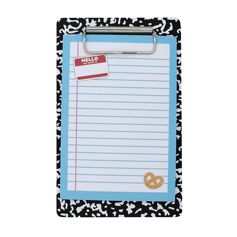 U Style Mini Clipboard with Notepad, 40 Sheets, School-Theme, Mini Clipboard