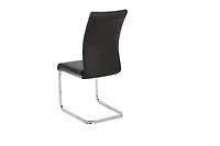 Aerys Robin Dining chairs in Black PU(Set of 4) with chrome base