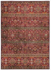 Neil 3' x 5' Washable Accent Rug, Garnet and Ivory